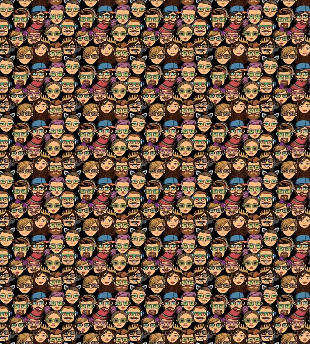 Cartoon Hipster Fashion — Pattern
