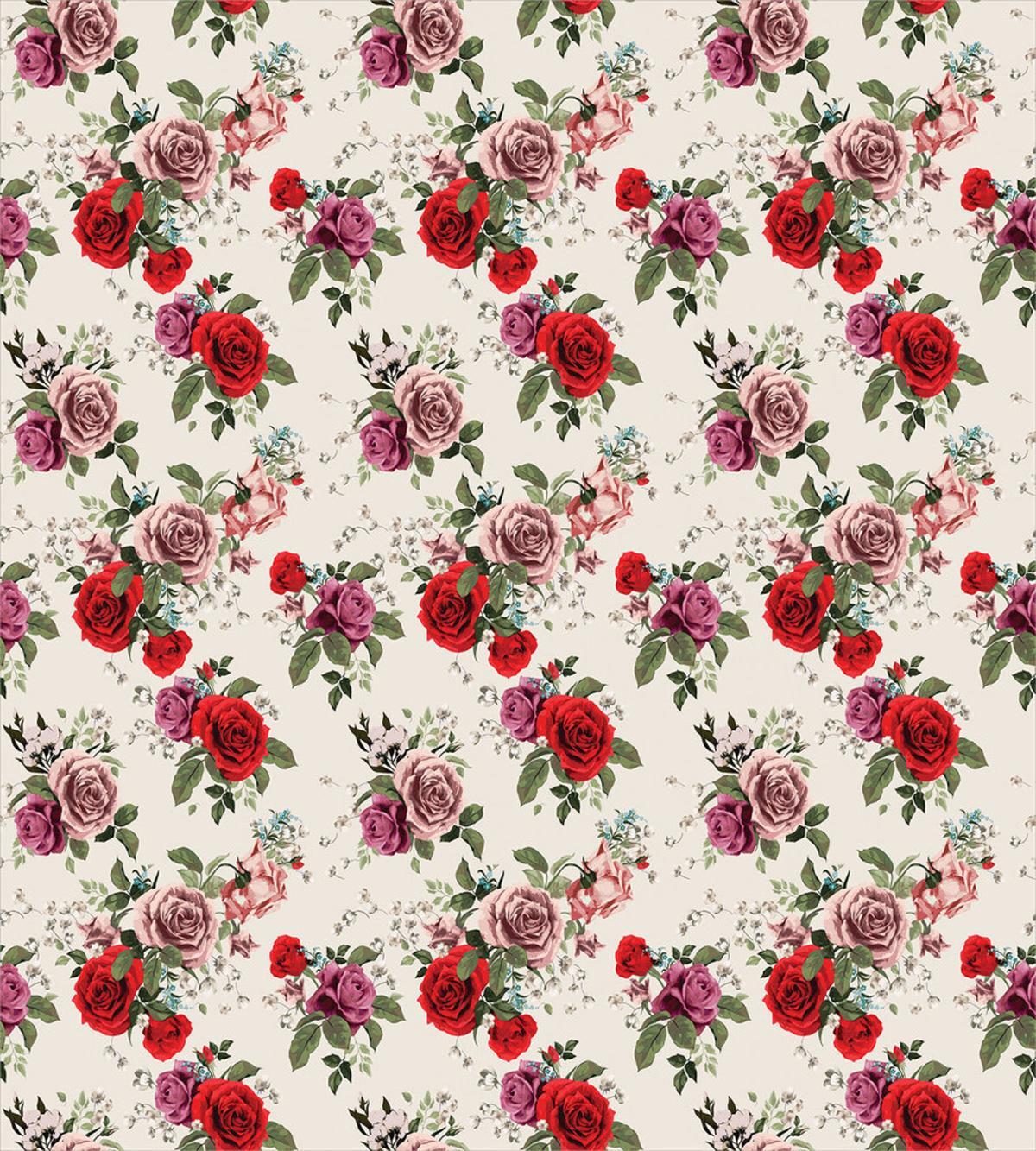 Romantic Flowers Leaves — Pattern