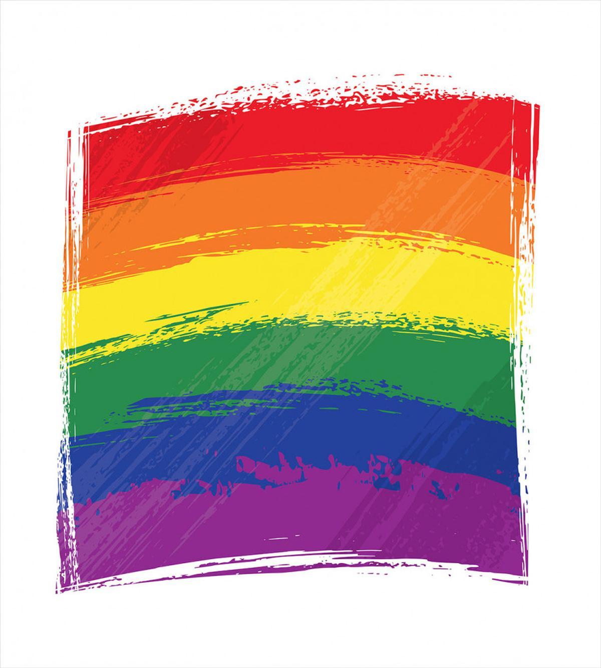 Watercolor Rainbow Flag Love — Pattern