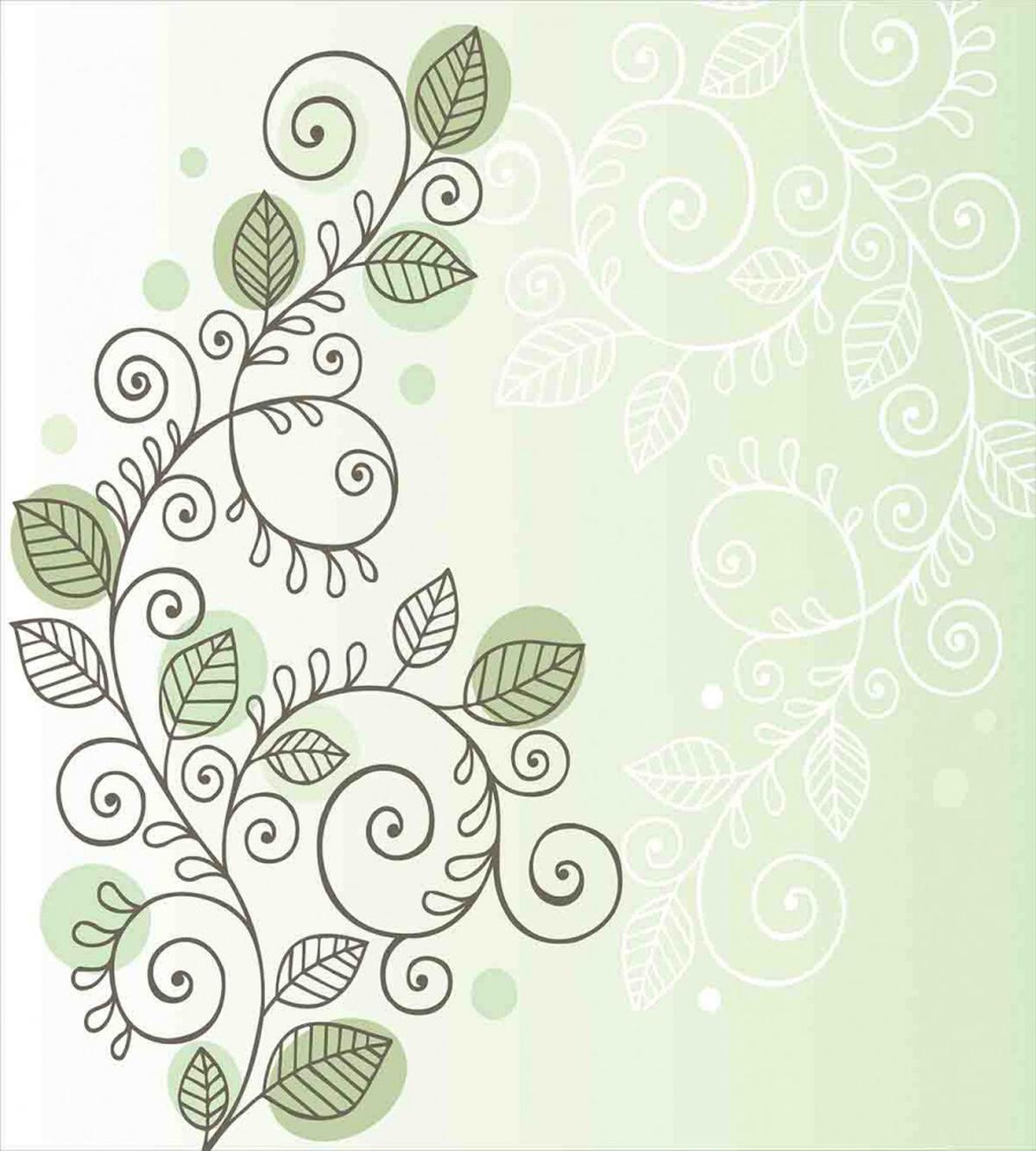 Swirling Vines Leaves — Pattern