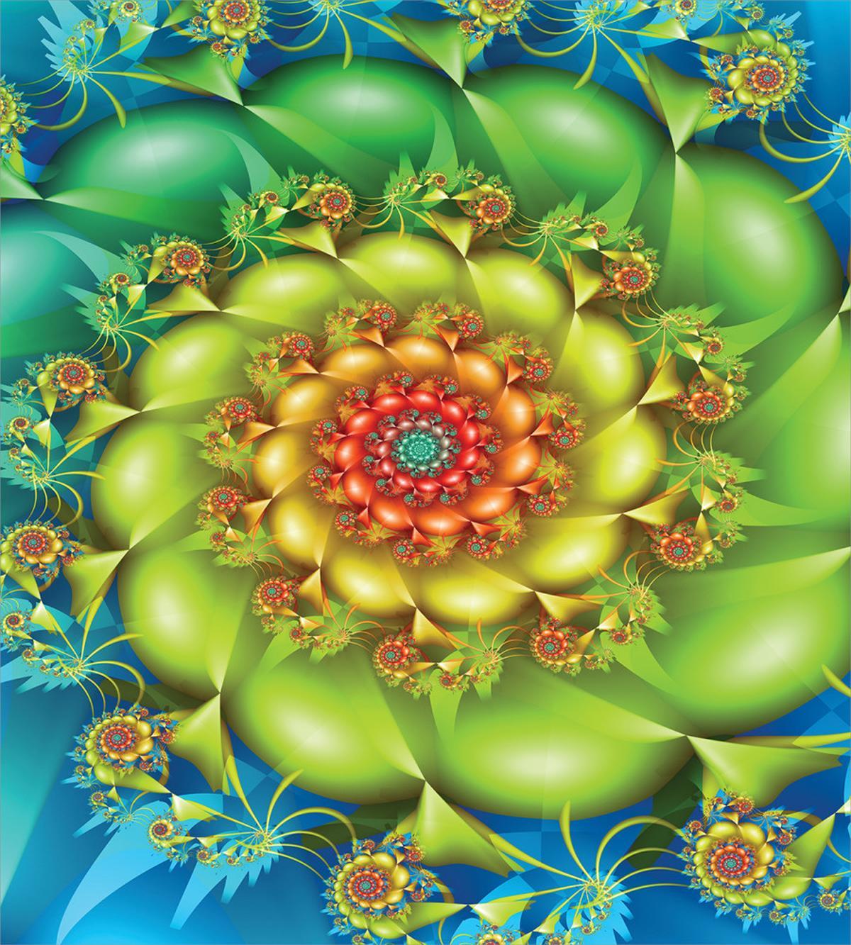 Colorful Floral Spiral — Pattern