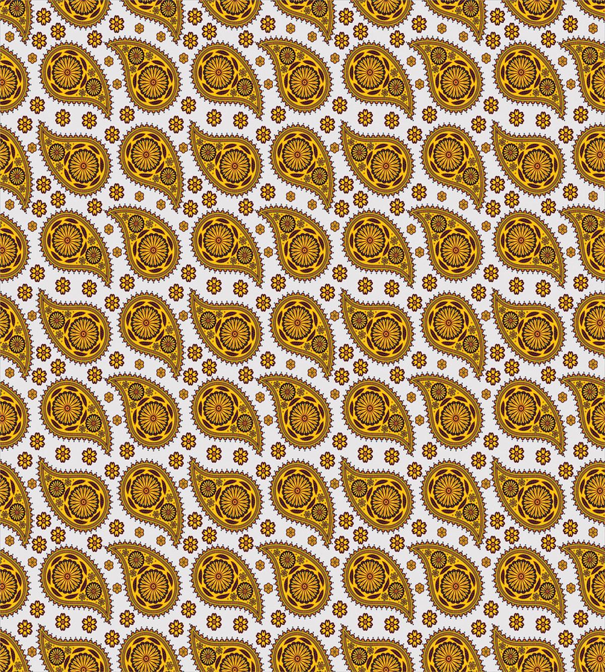 Golden Paisley Shapes — Pattern