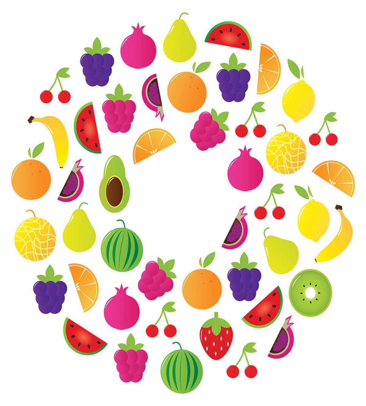 Tasty Circle of Organic Food — Pattern