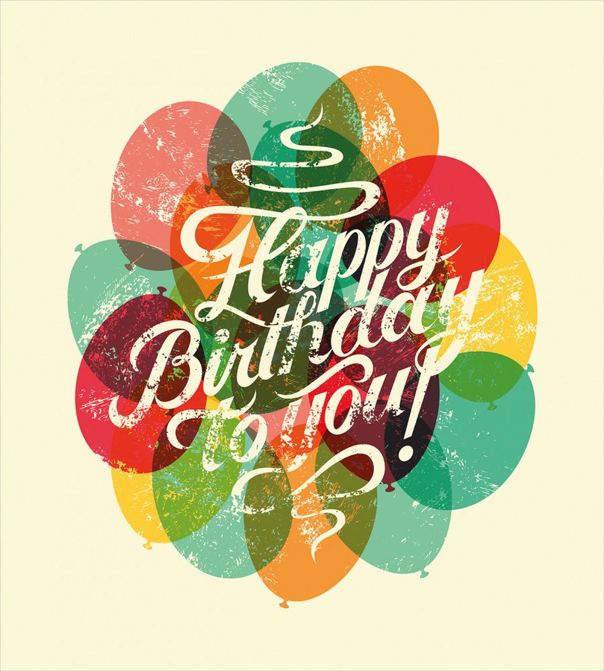 Grunge Typo Birthday — Pattern