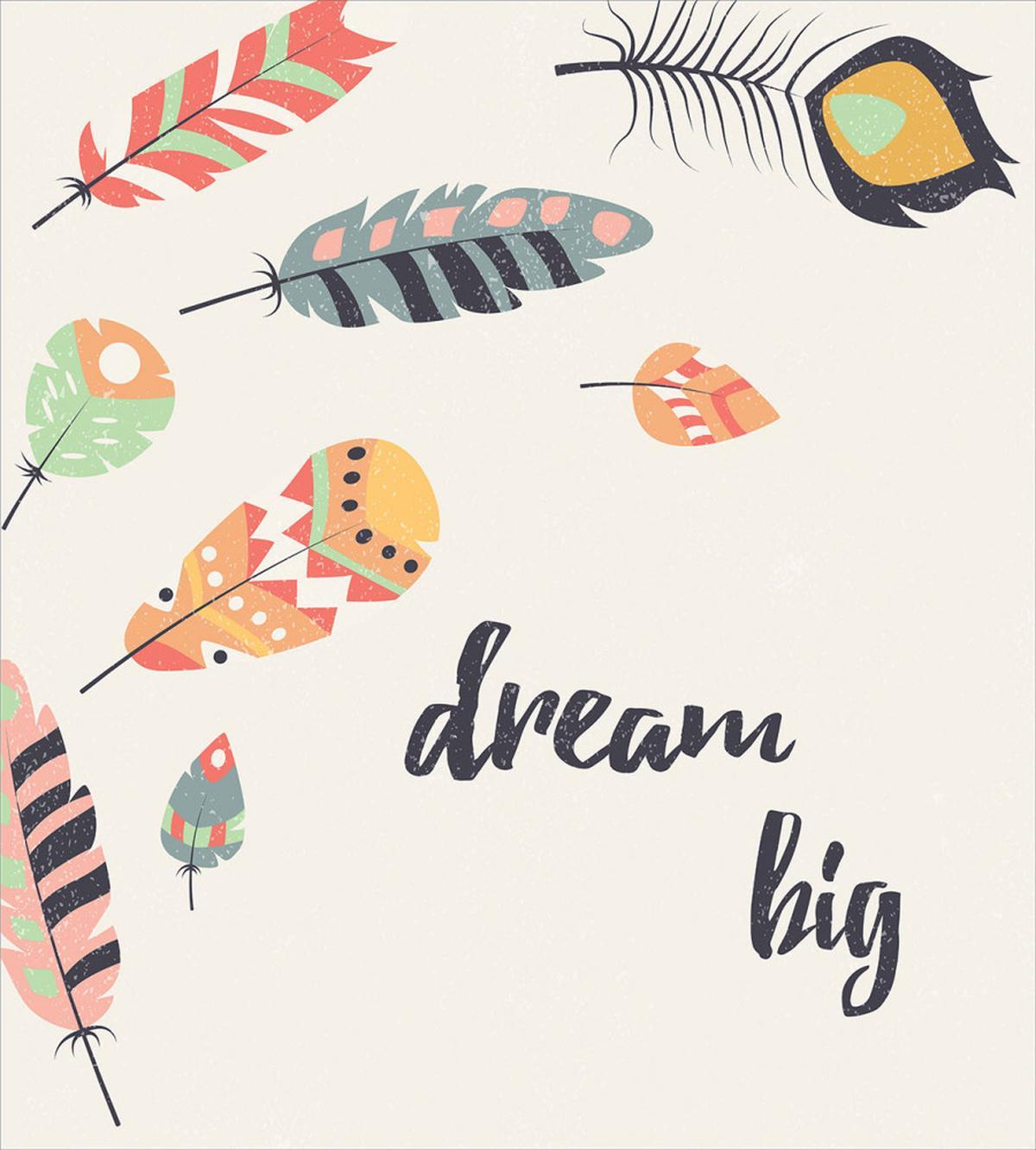 Dream Big Calligraphy Hippie — Pattern