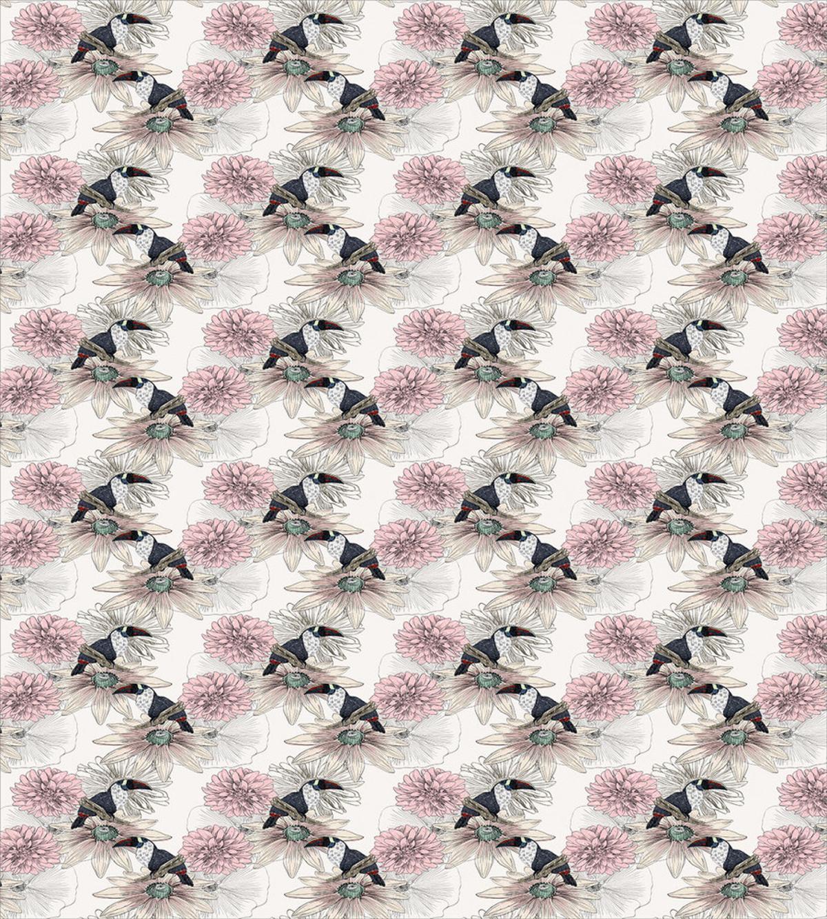 Vintage Toucan and Flowers — Pattern