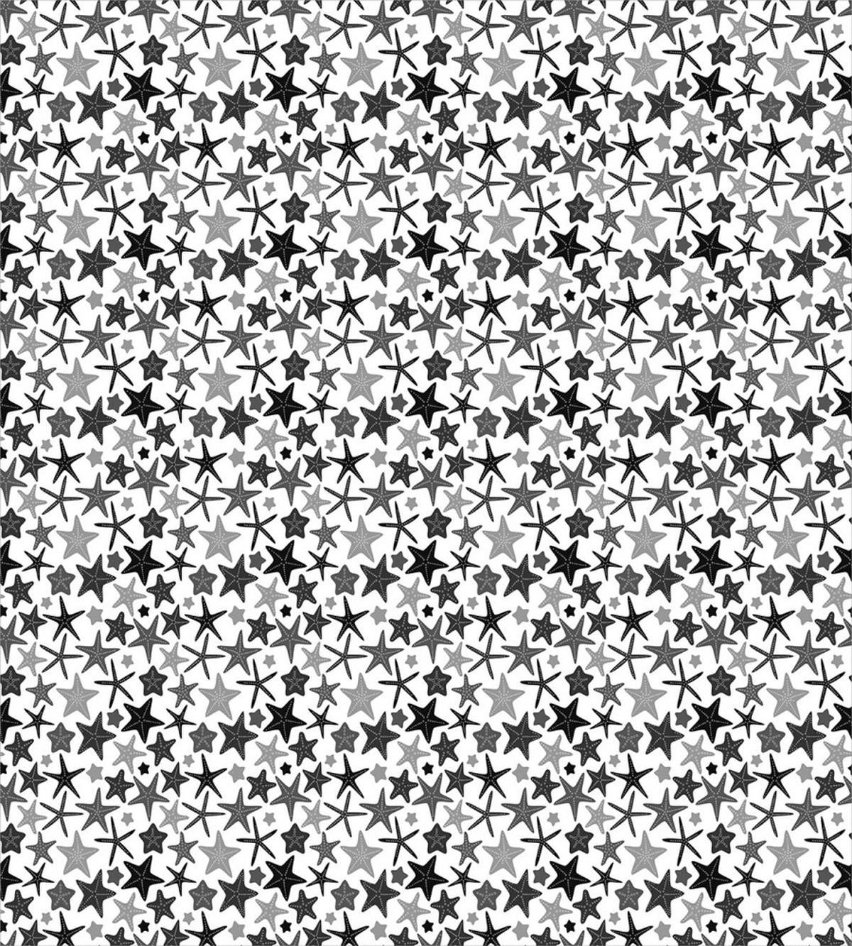 Monochrome Starfish — Pattern