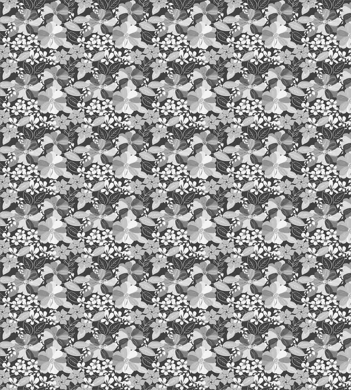 Greyscale Bloom Motifs — Pattern