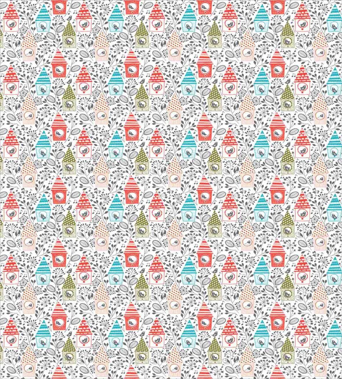 Flowers Sketch Bird Houses — Pattern