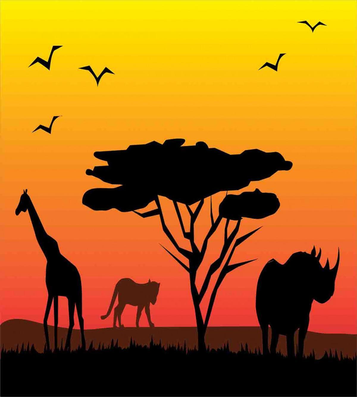 Silhouette of Animals — Pattern