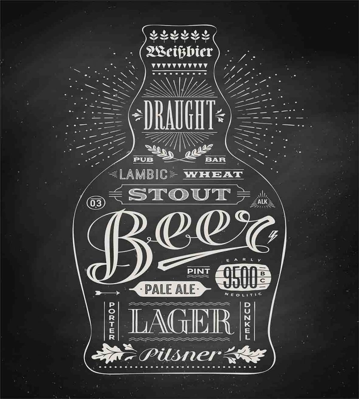 Beer Bottle Lettering — Pattern