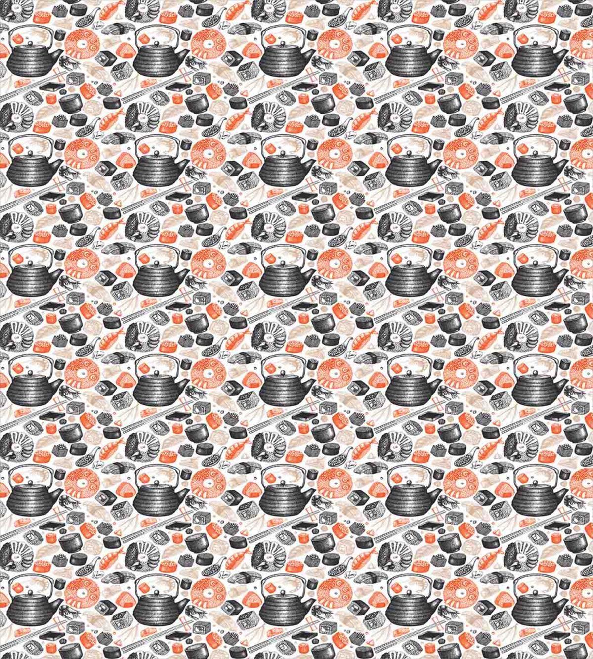 Shrimps Rolls and Wasabi Food — Pattern