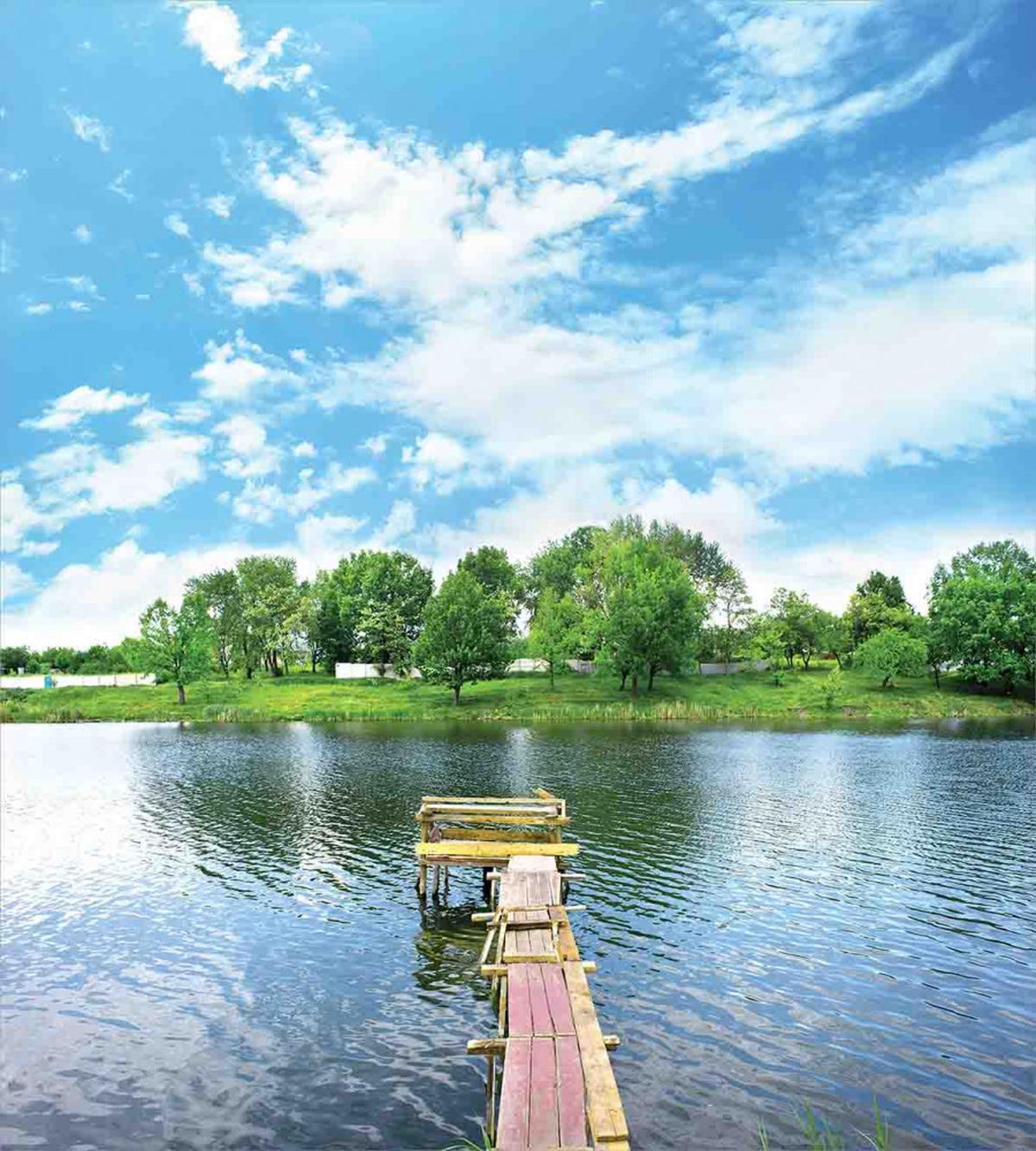 Wooden Dock over Lake — Pattern