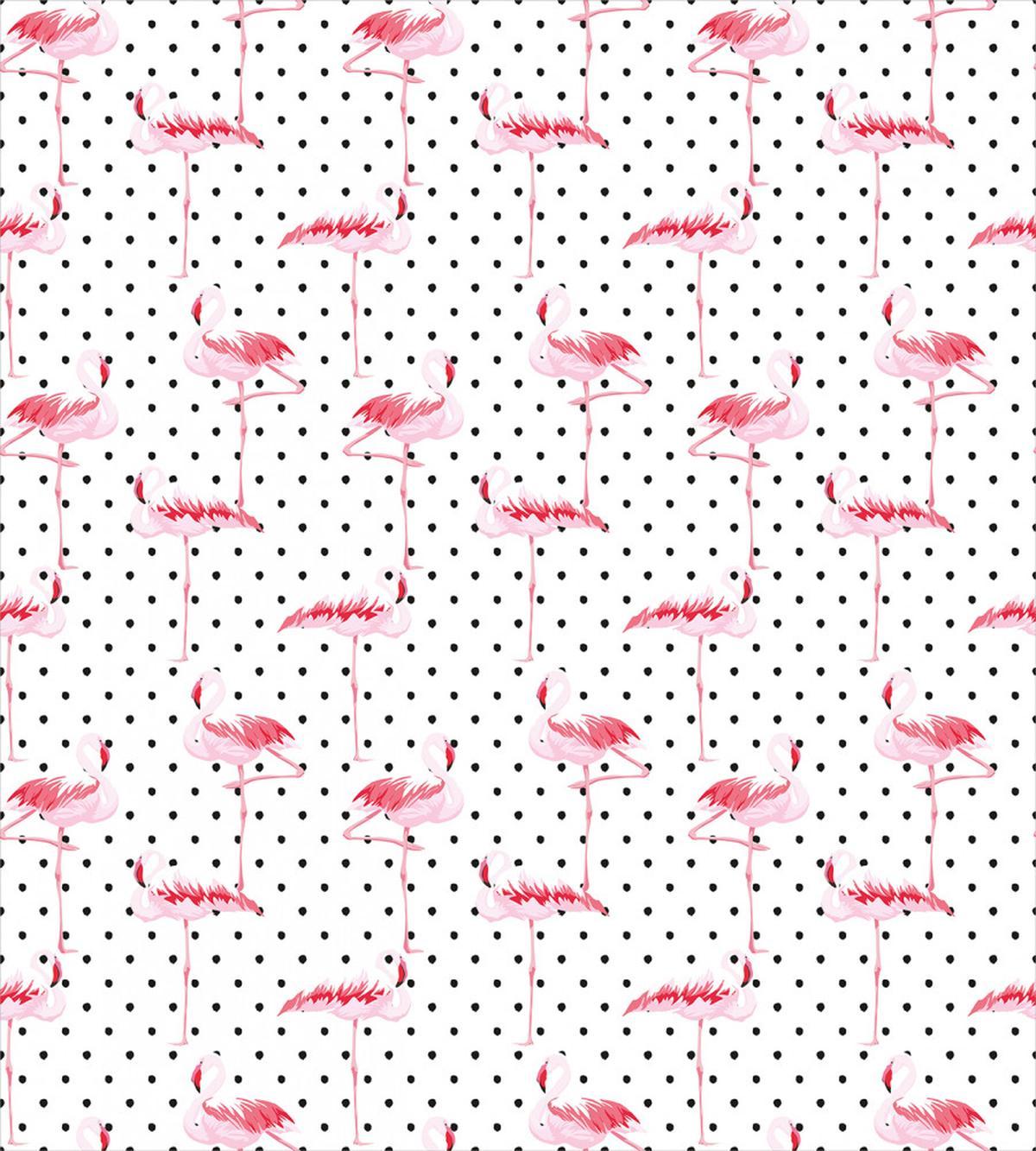 Flamingo Birds Polka Dots — Pattern