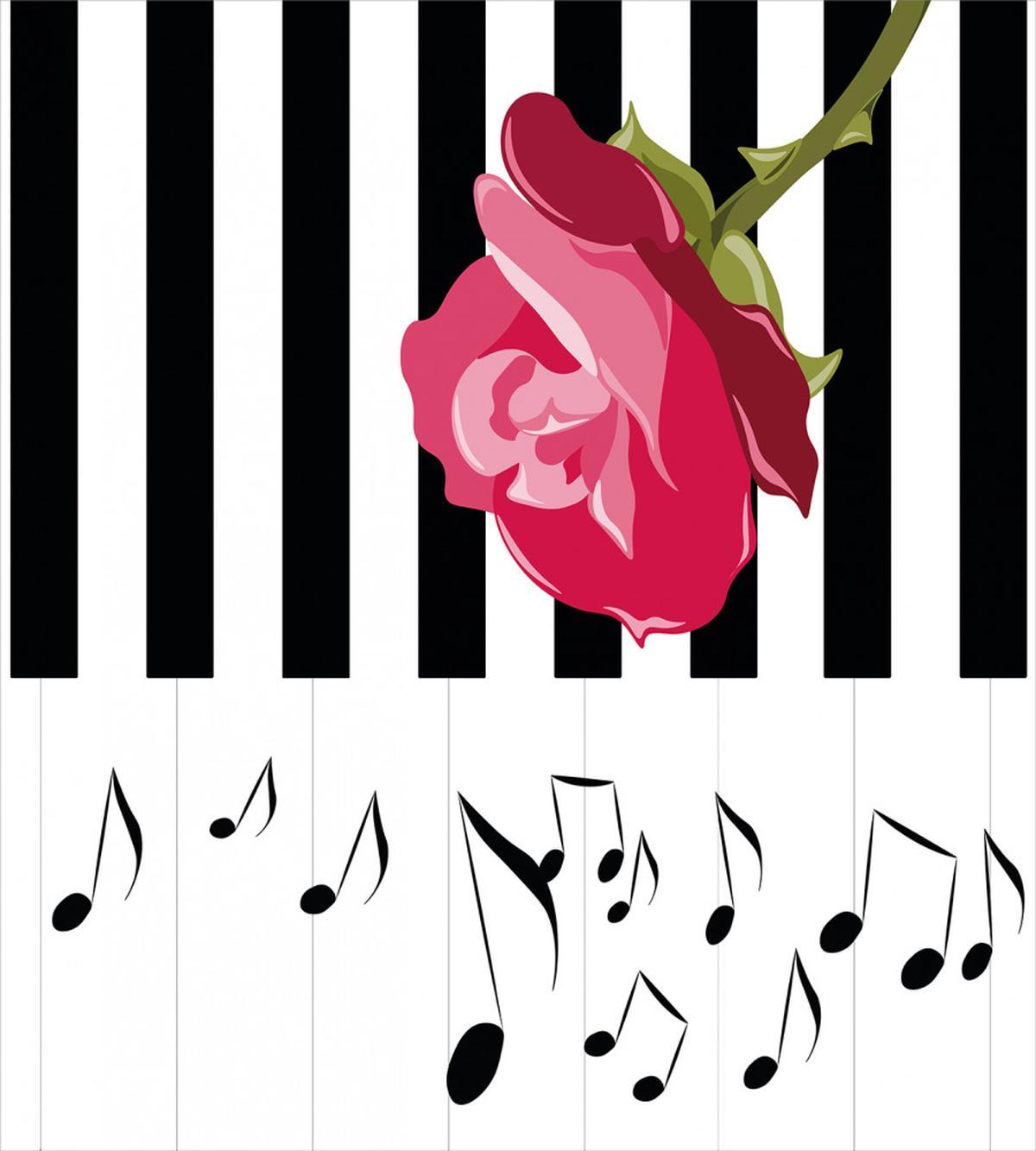 Red Rose on the Piano — Pattern