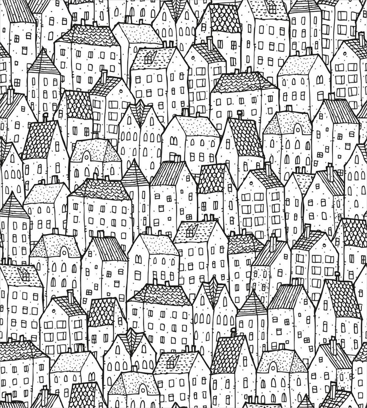 Sketch Style Urban Area — Pattern