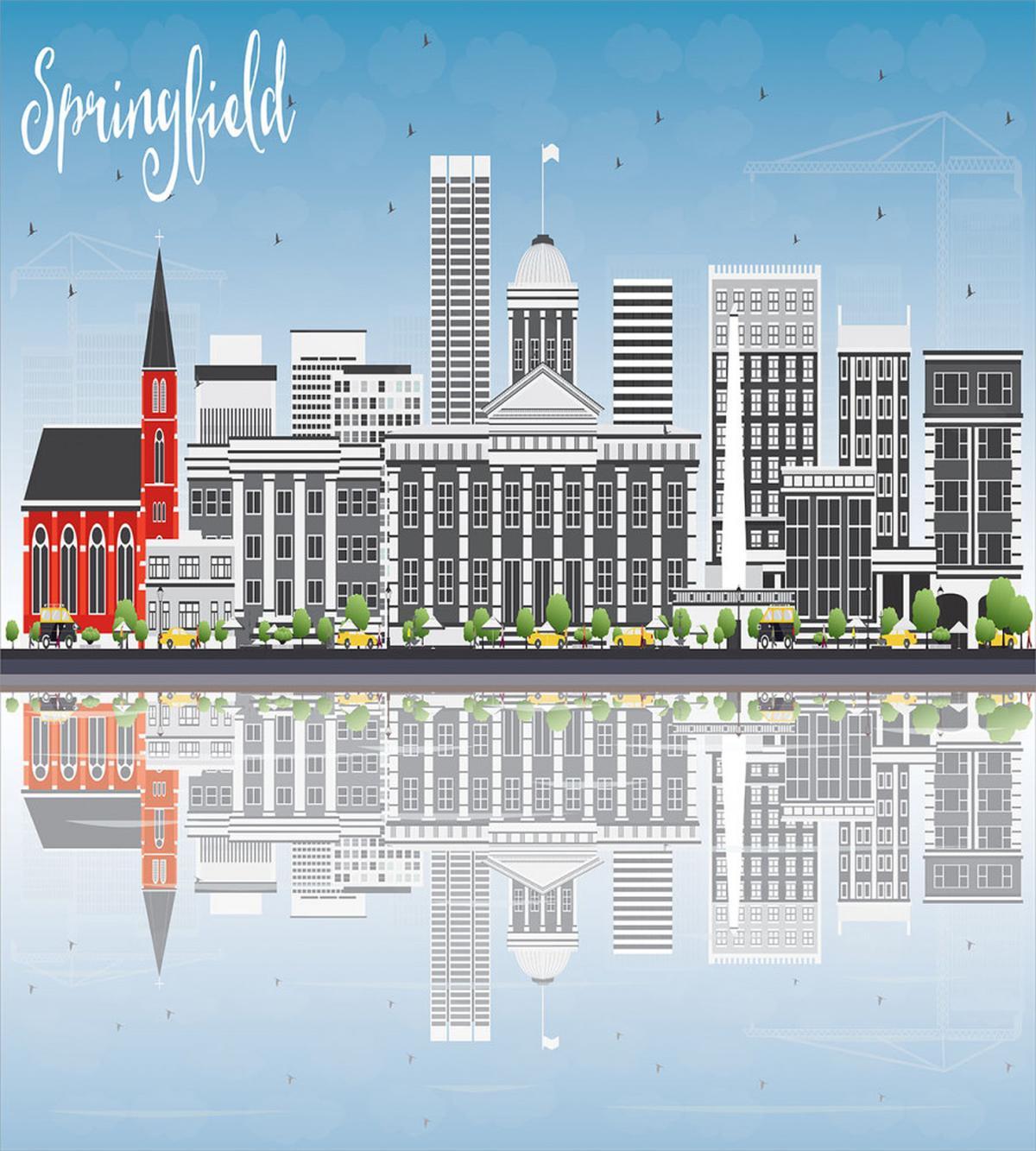 Modern Springfield Skyline — Pattern