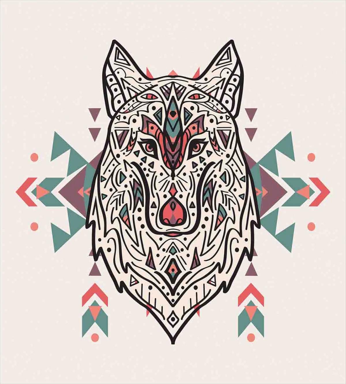 Big Wolf Head Ornaments — Pattern