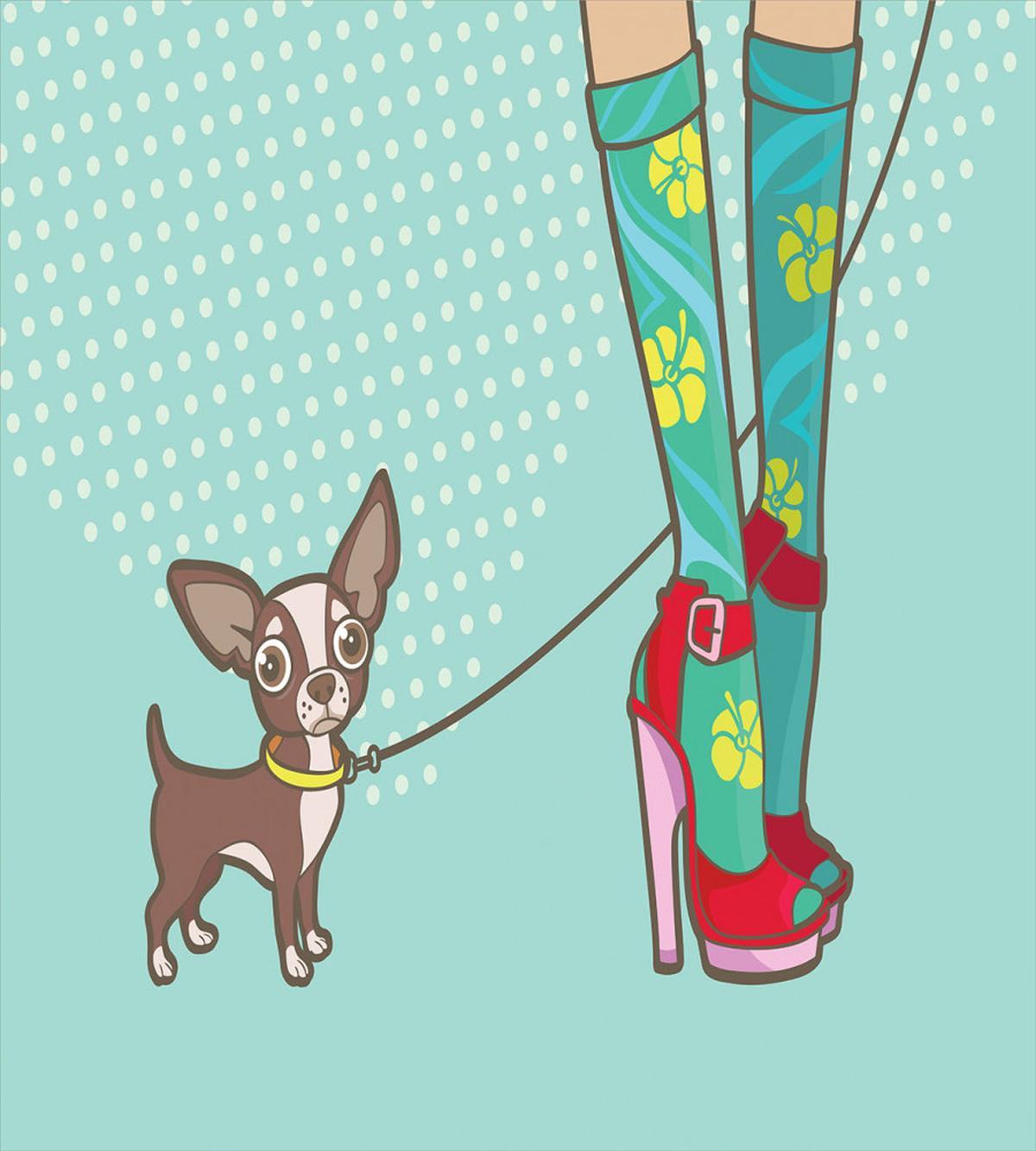 Funny Socks Heels Puppy — Pattern