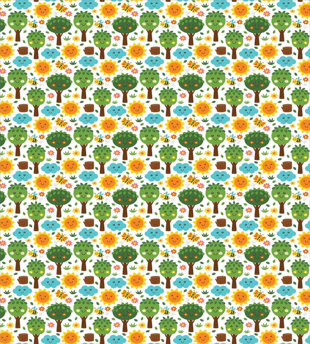 Smiling Nature Elements — Pattern