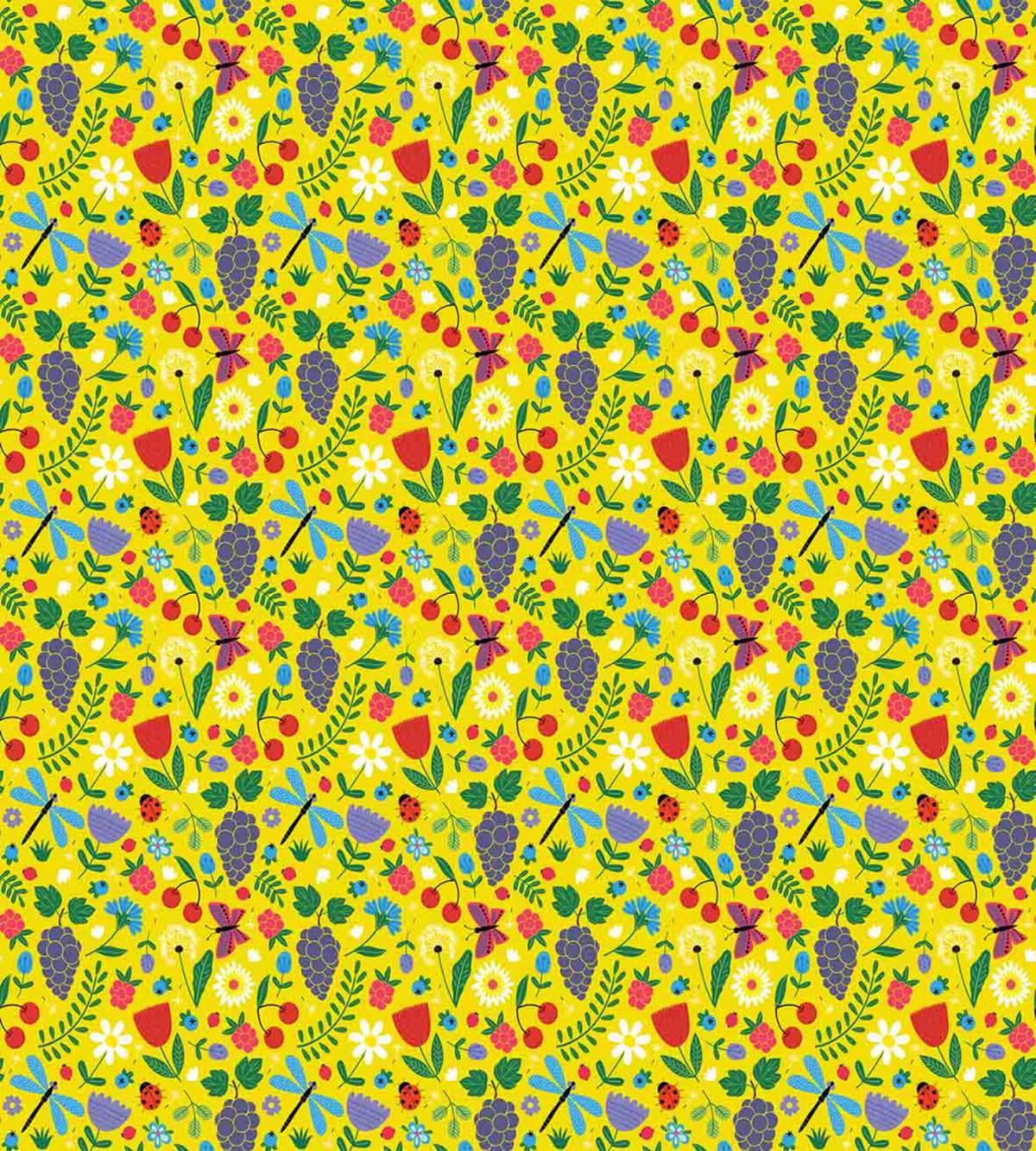 Sketch Grapes Berries — Pattern