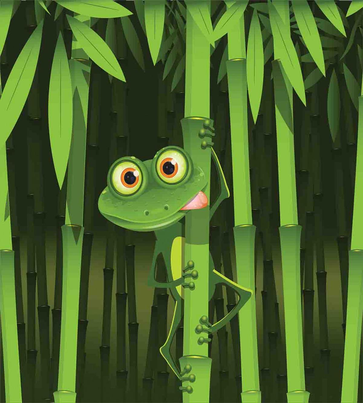 Jungle Trees Fun Frog — Pattern