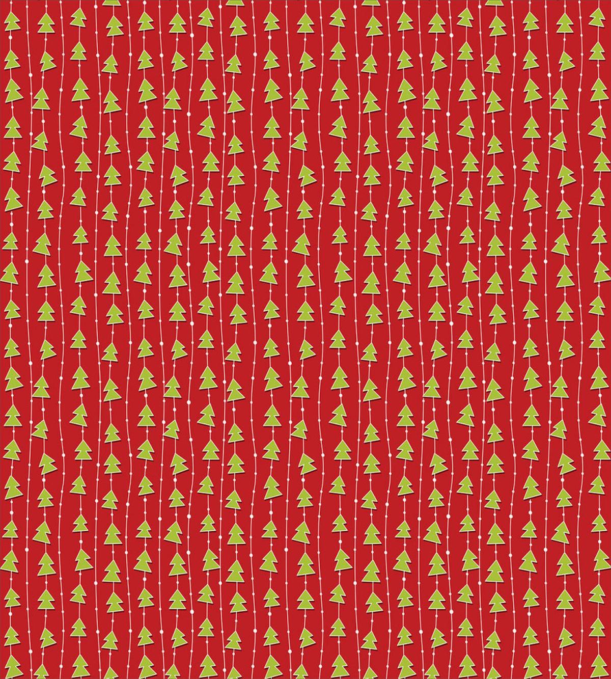 Green Tree on Stripes — Pattern