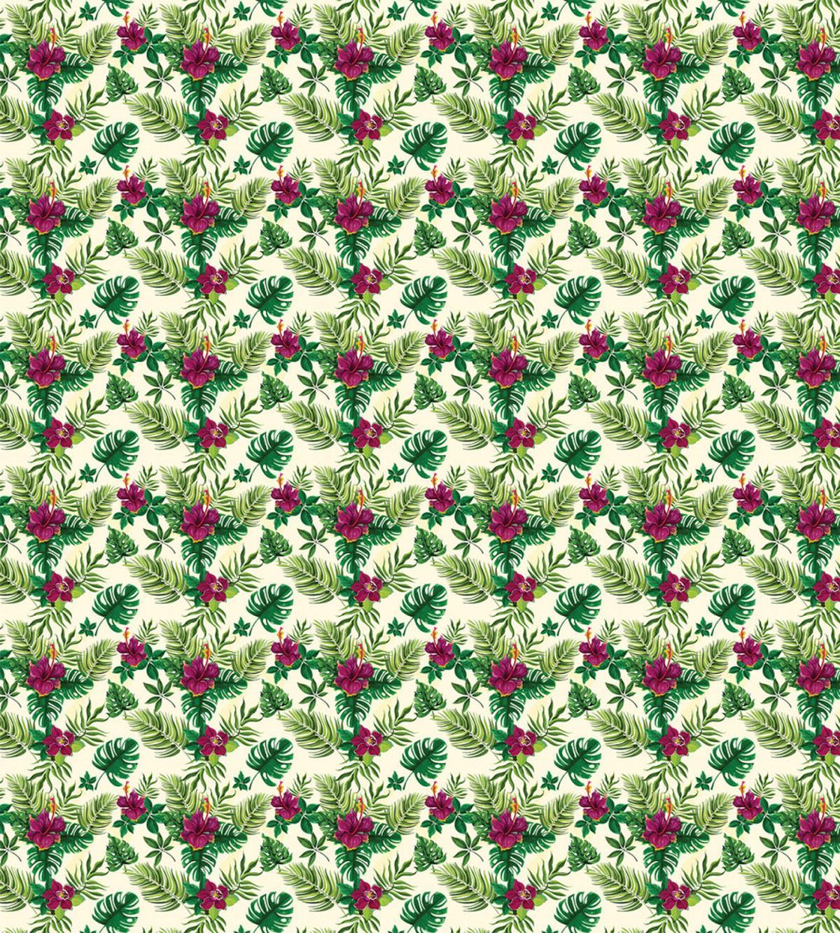 Exotic Foliage and Hibiscus — Pattern