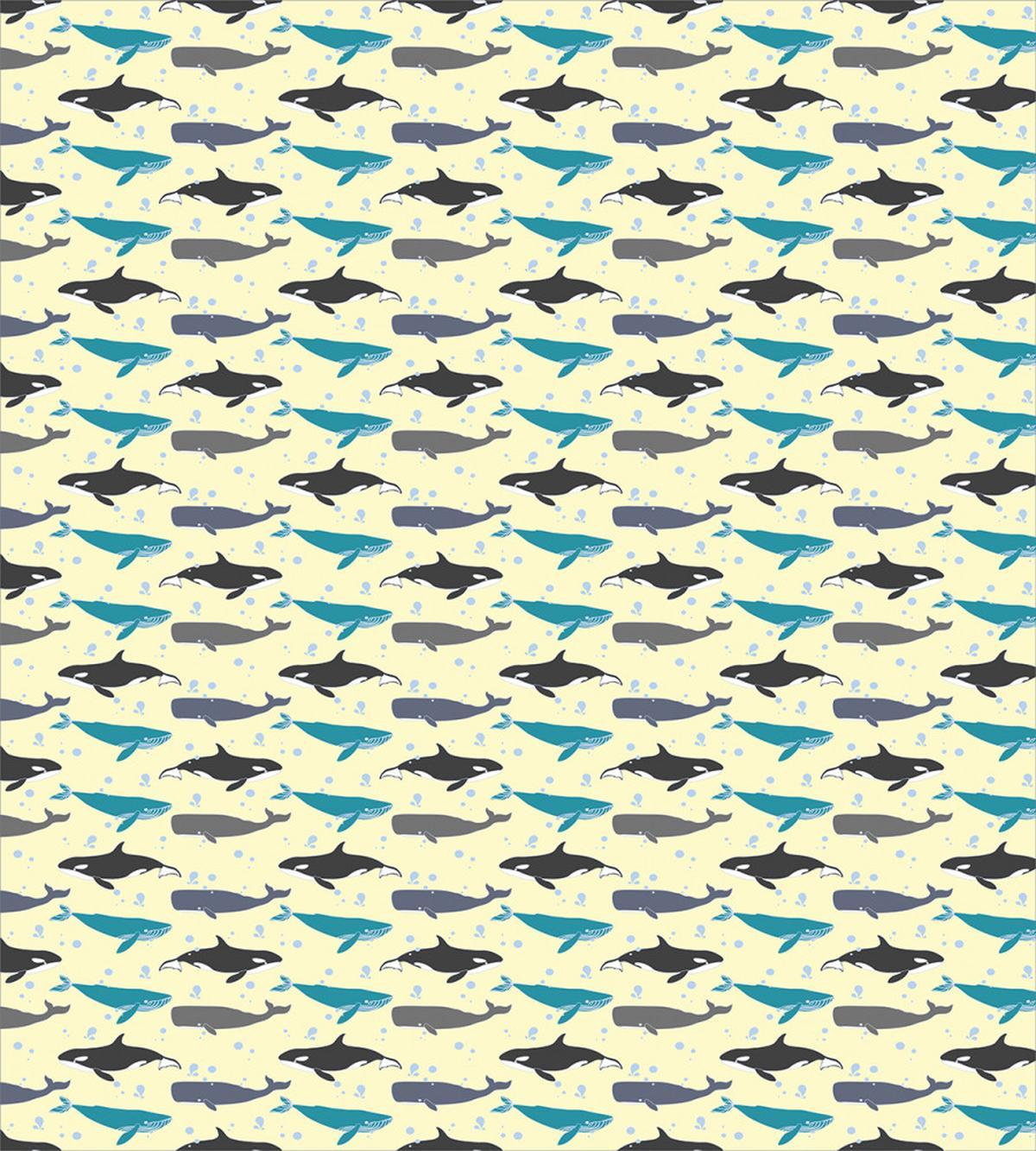 Swimming Mammals Yellow — Pattern
