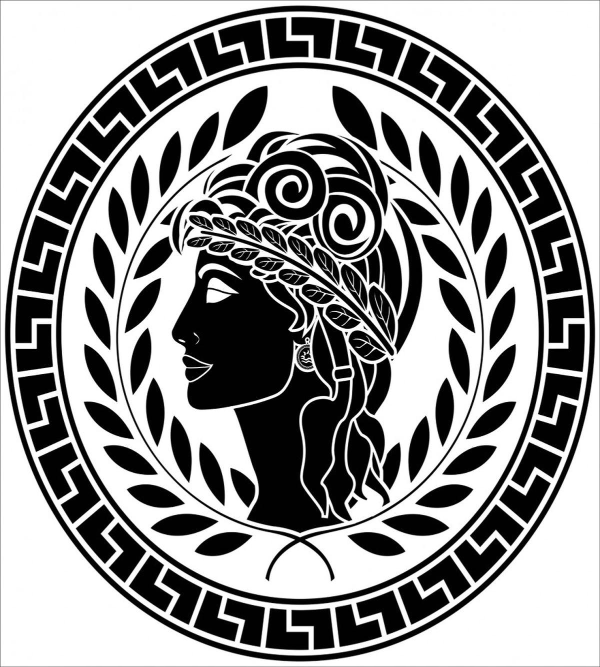 Roman Muse Portrait — Pattern
