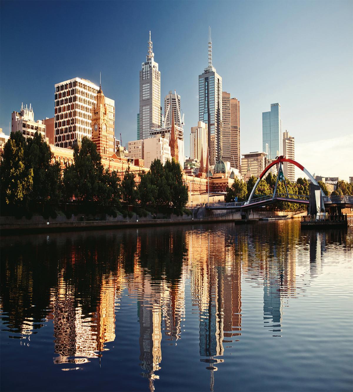 Idyllic View Yarra River — Pattern