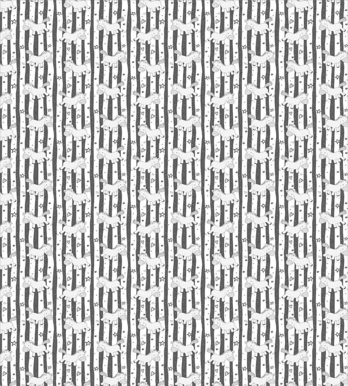 Funny Pony Stripes Doodle — Pattern