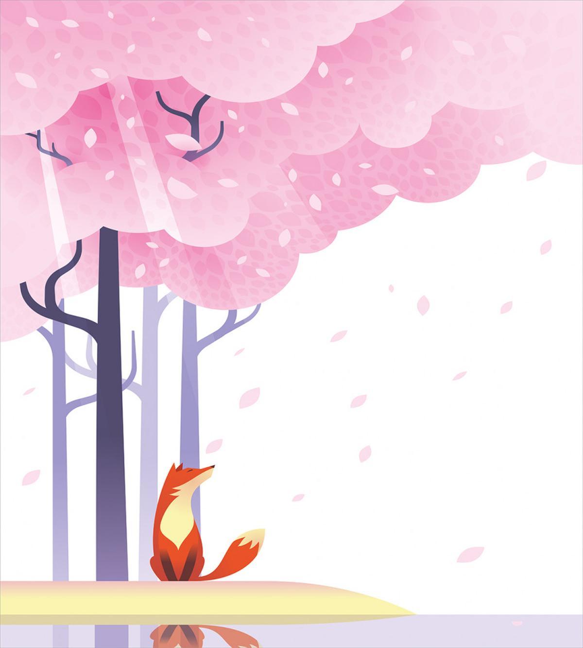 Spring Pink Sakura Idyllic — Pattern