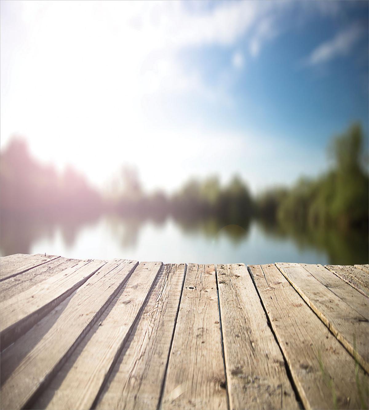 Grunge Wood Pier Blurred Photo — Pattern