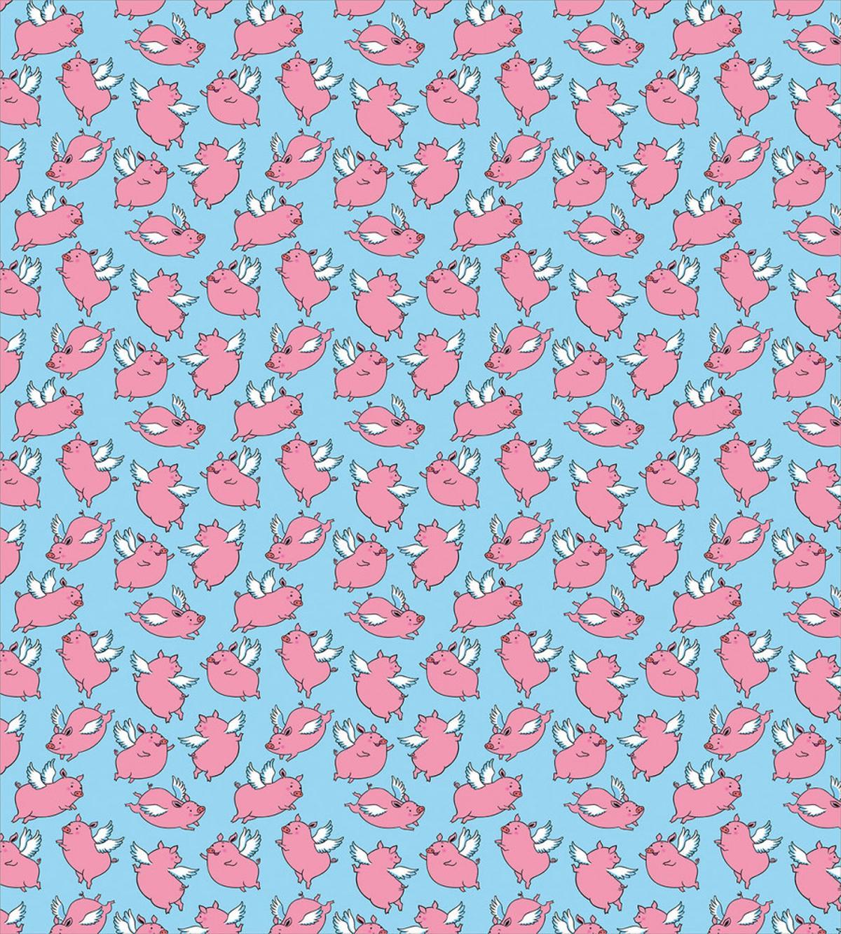 Cartoon Piglets Wings — Pattern