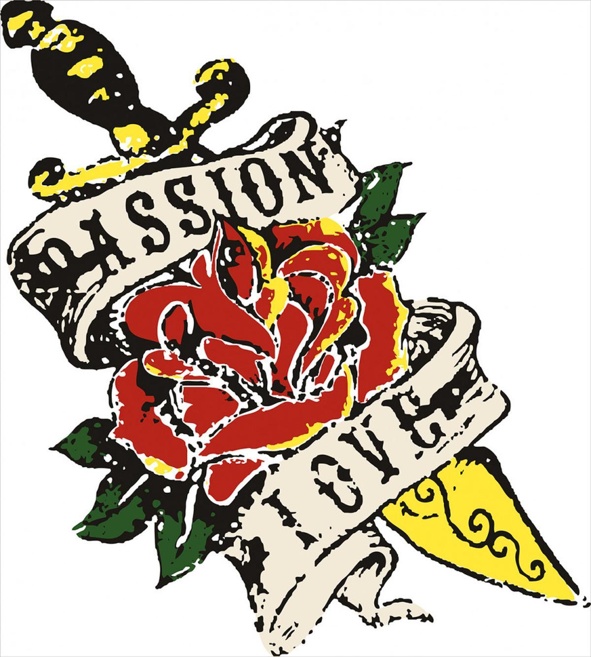 Vintage Flower and Tattoo — Pattern