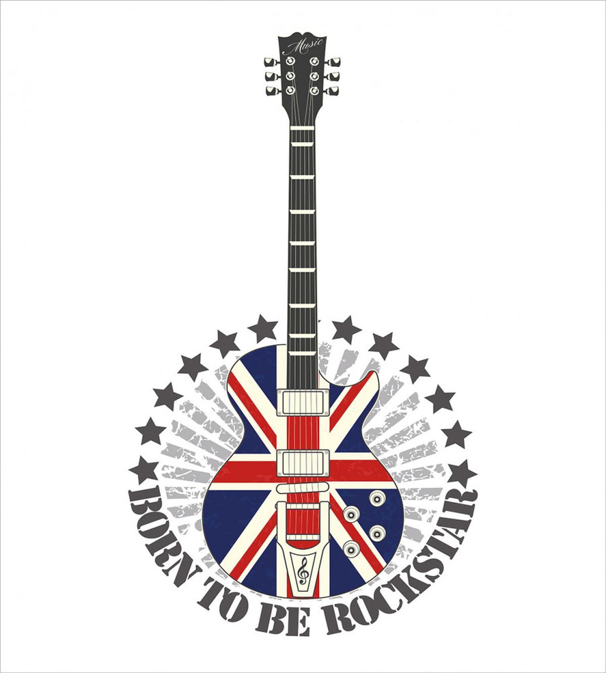 England Flag Guitar — Pattern