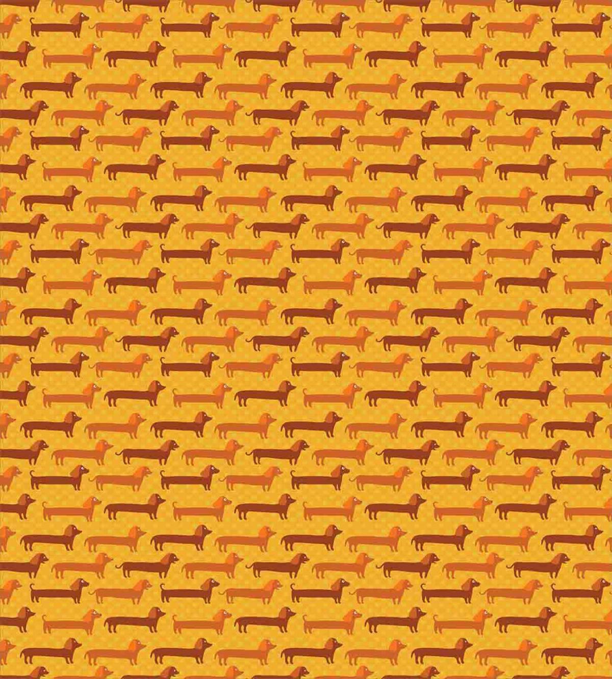 Badger Dogs Paw Prints — Pattern