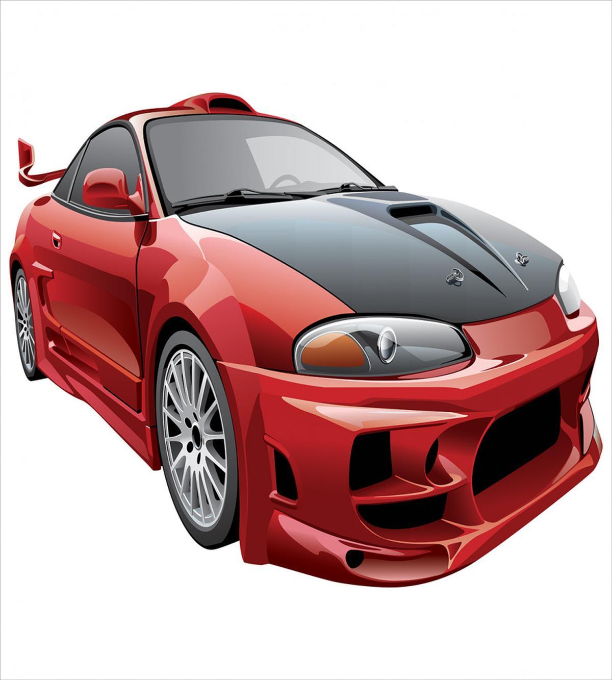 Red Dragster Automobile — Pattern