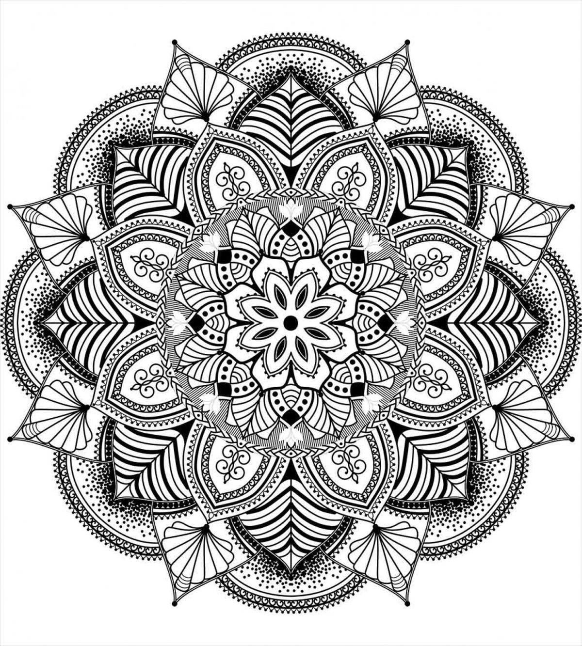 Mandala Black White Art — Pattern
