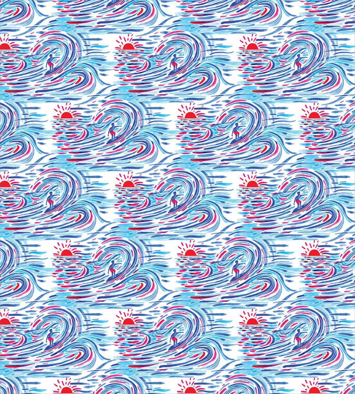 Surf Theme Watercolor — Pattern