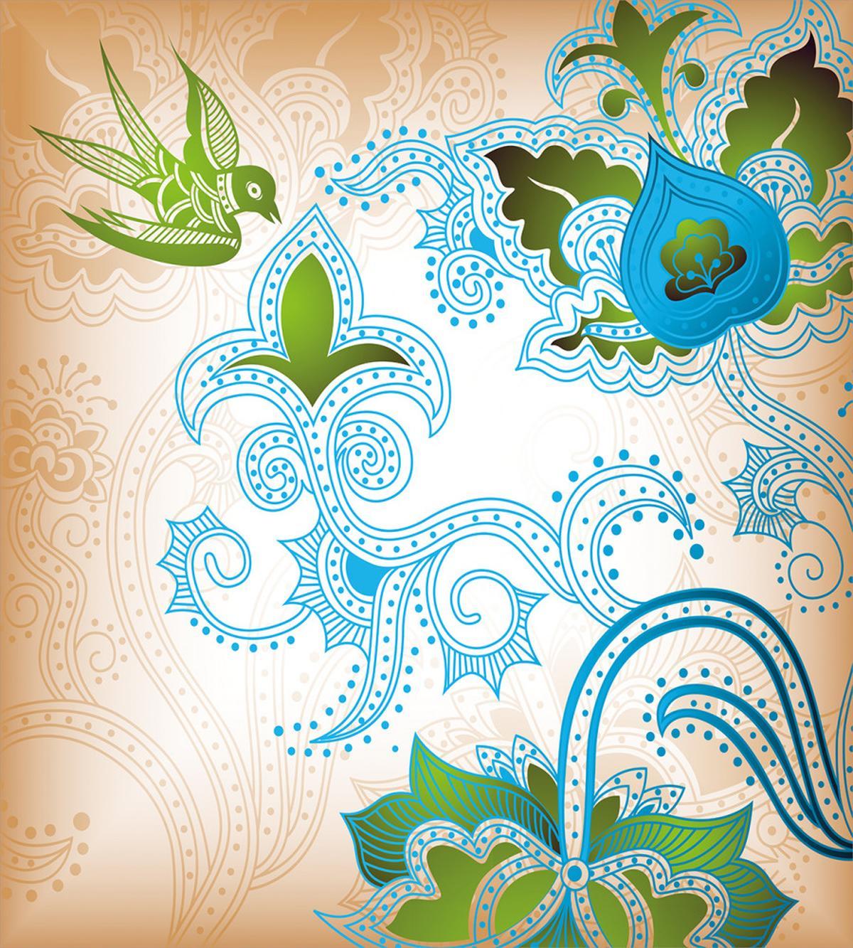 Floral Eastern Nature — Pattern