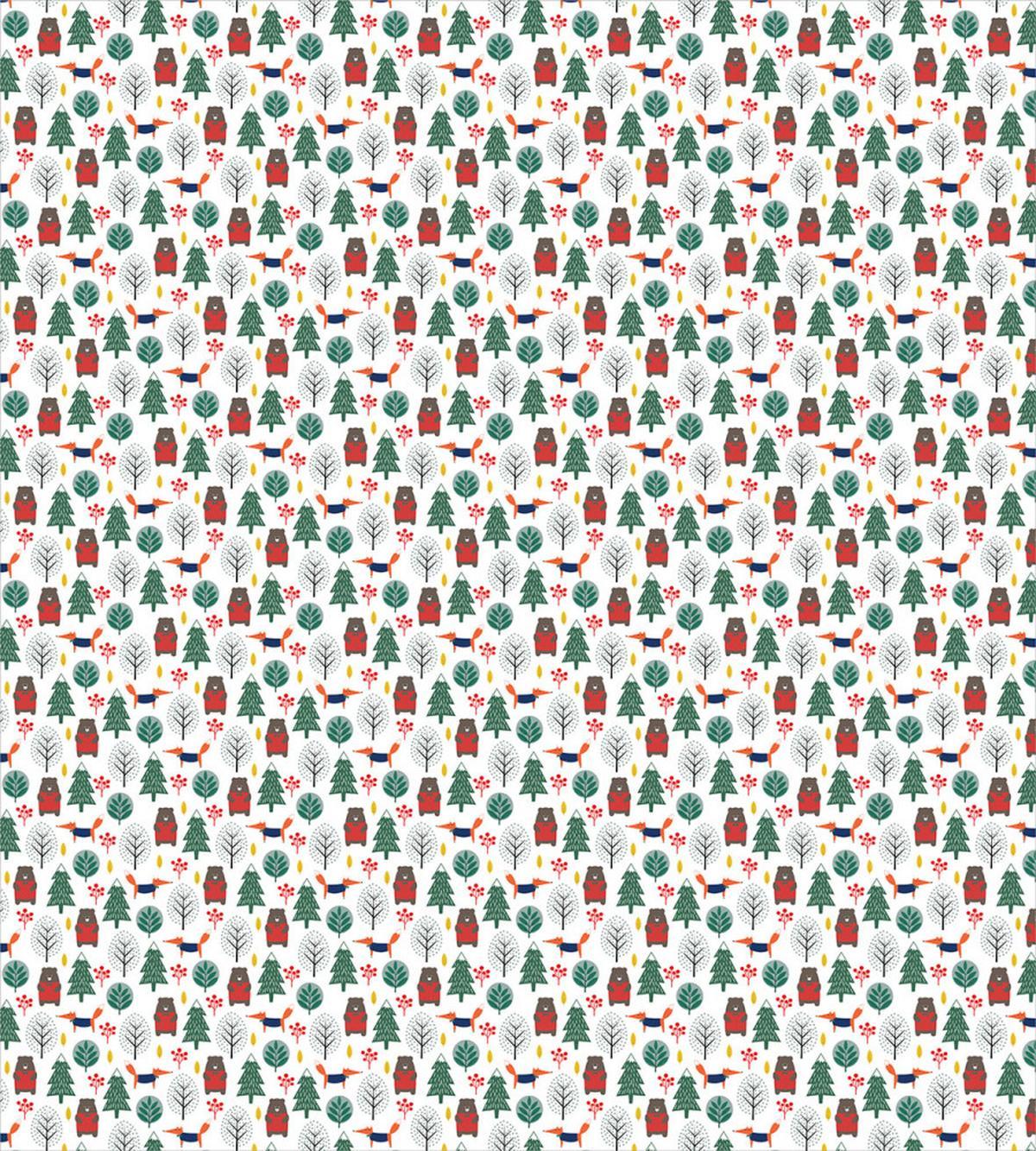 Fox and Bear Forest — Pattern