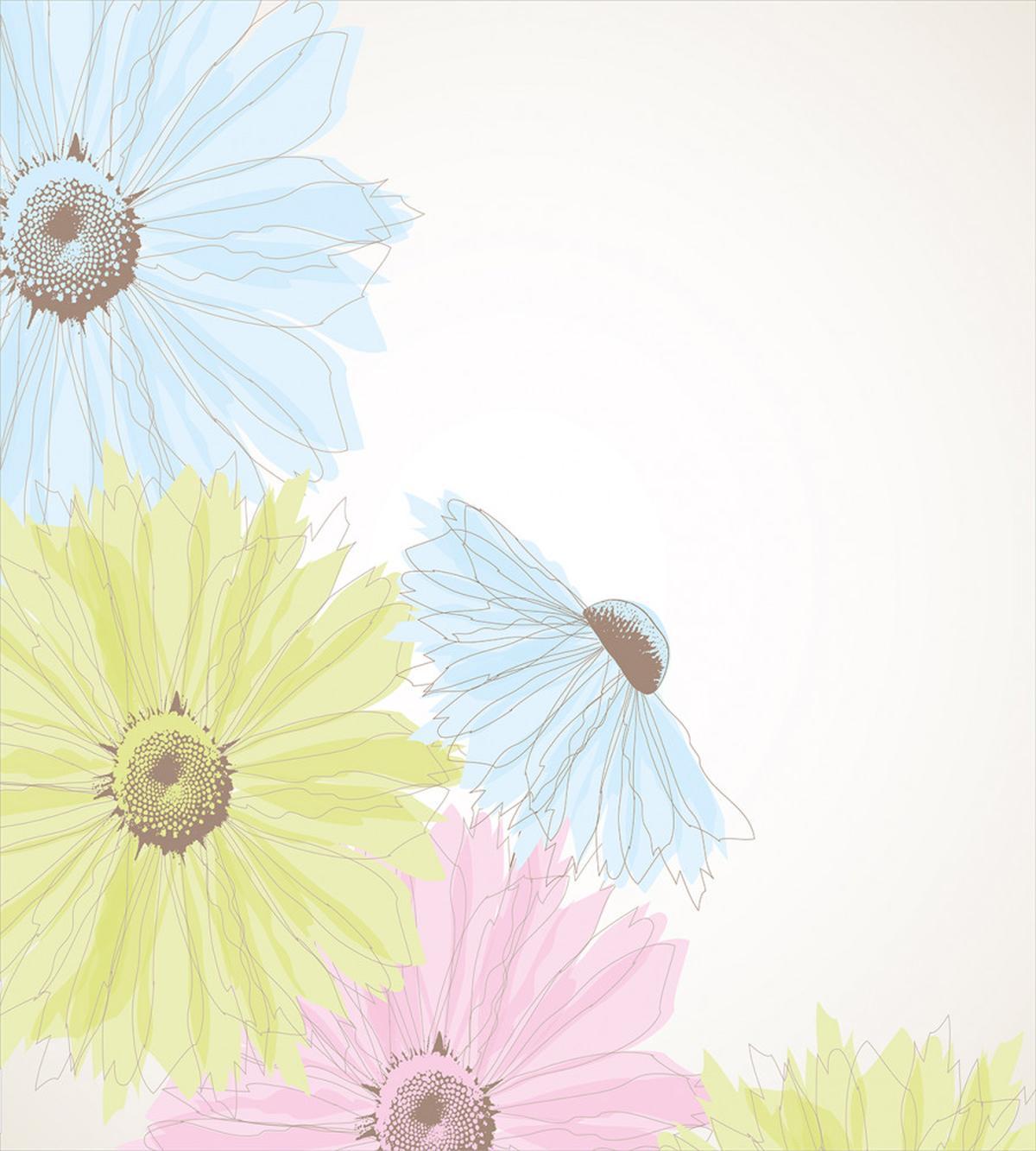 Colorful Gerbera Daisies — Pattern