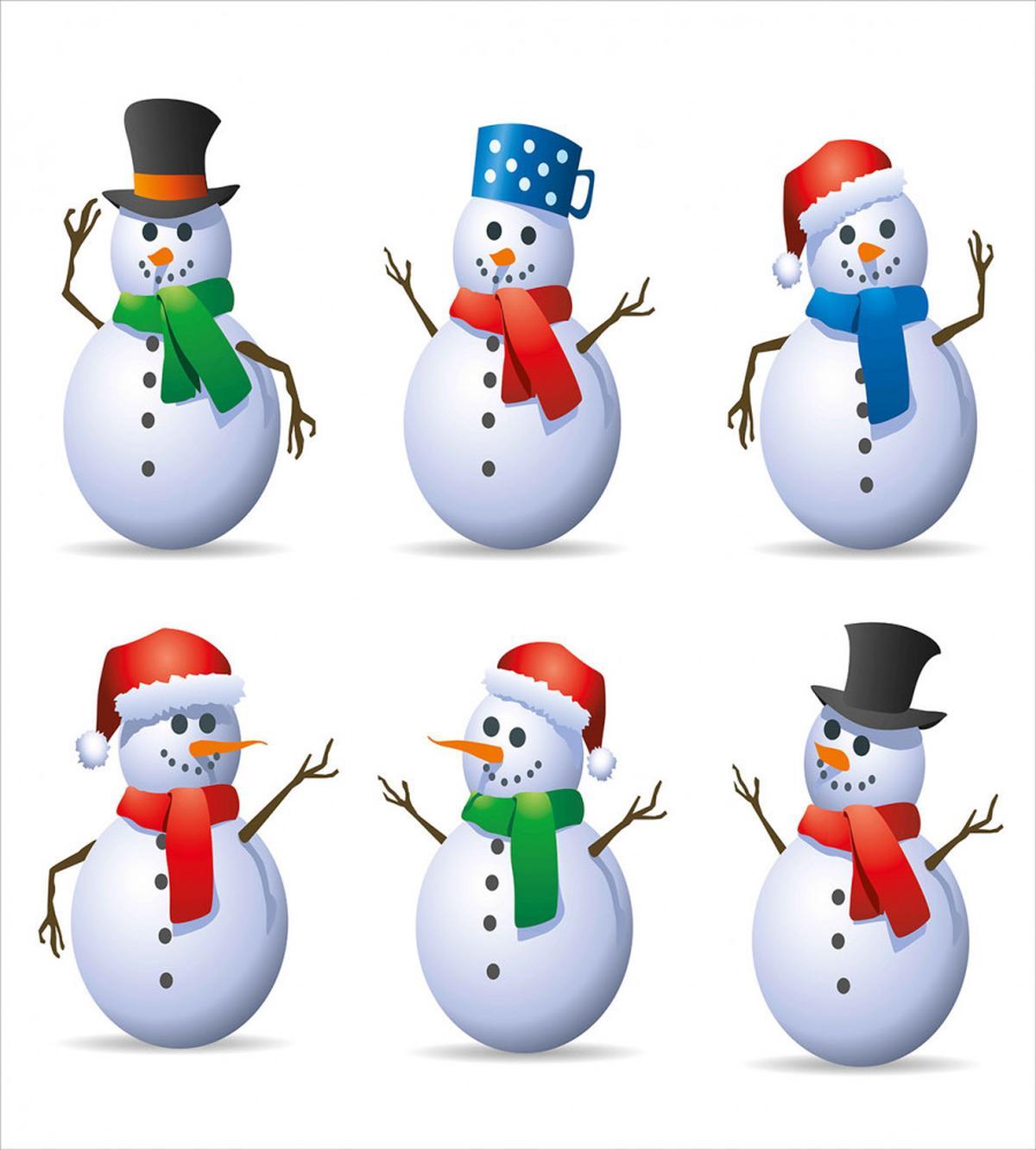 Snowmen with Hats — Pattern