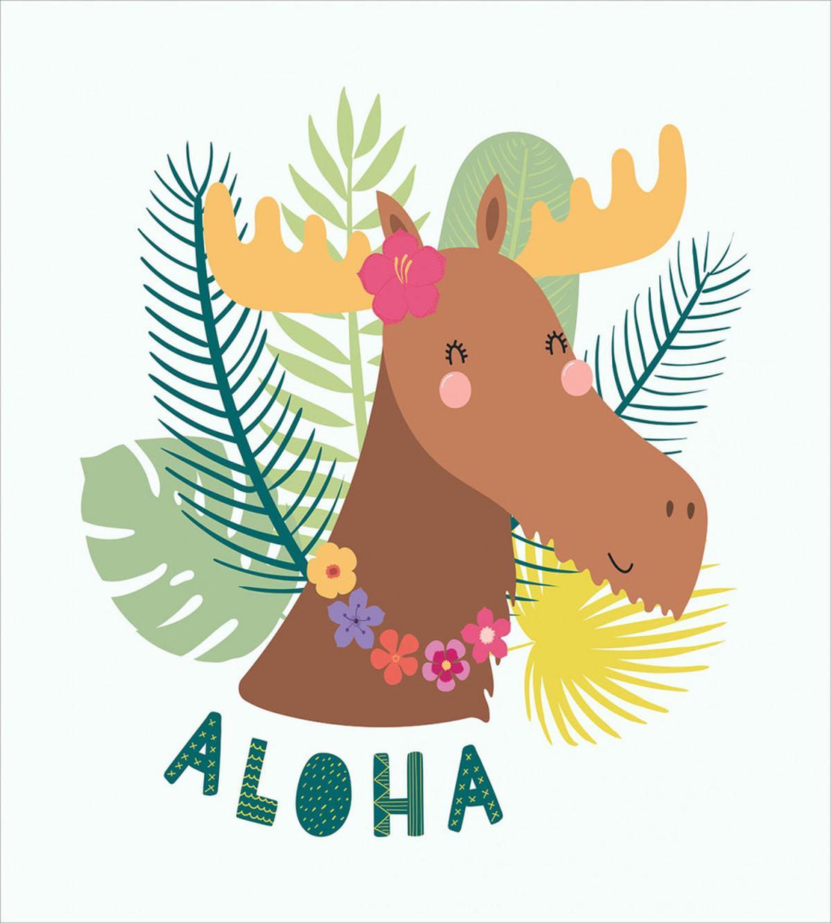 Flourish Happy Moose Aloha — Pattern