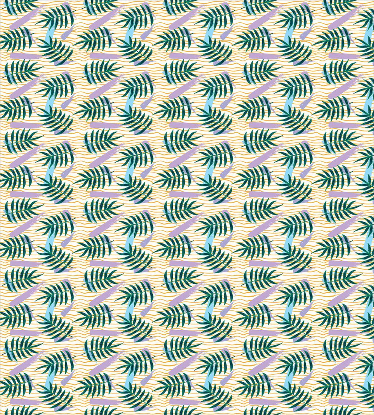 Exotic Leaves Wavy Stripes — Pattern