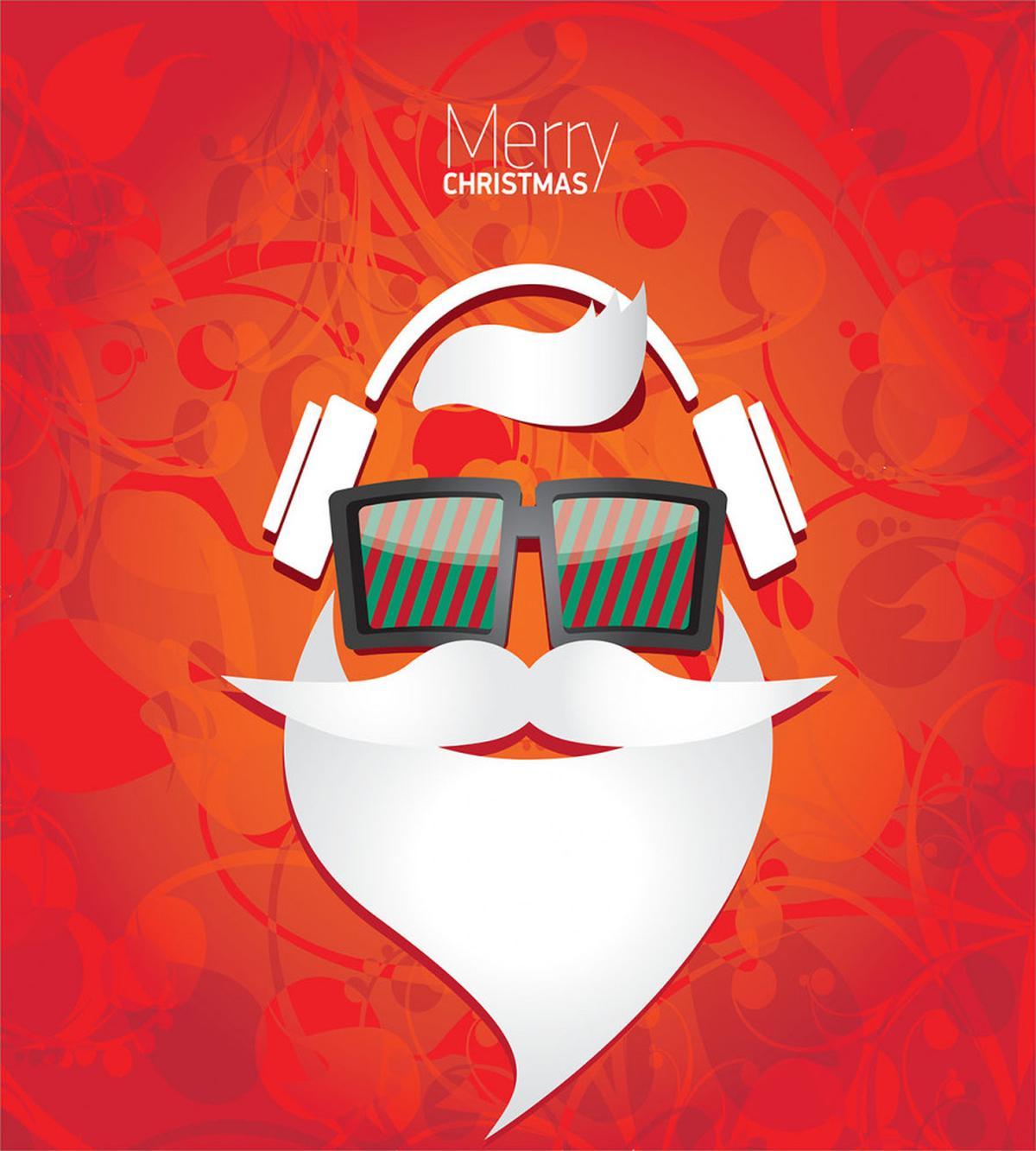 Hipster Glasses Earphones — Pattern