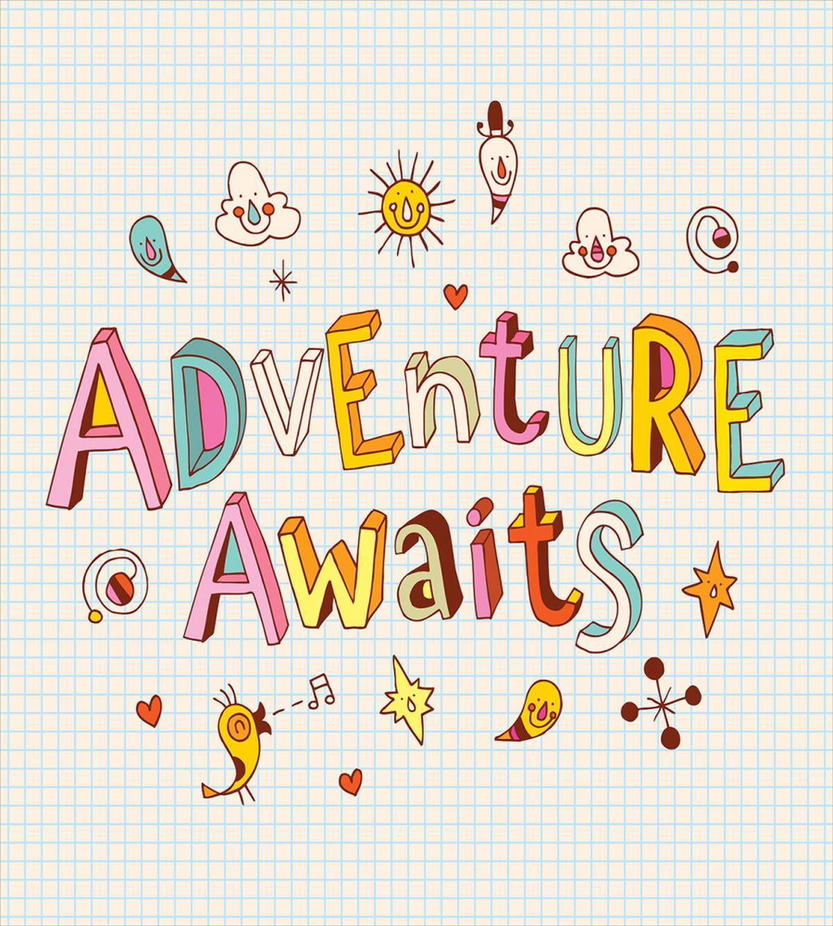 Cartoon Doodle Words — Pattern