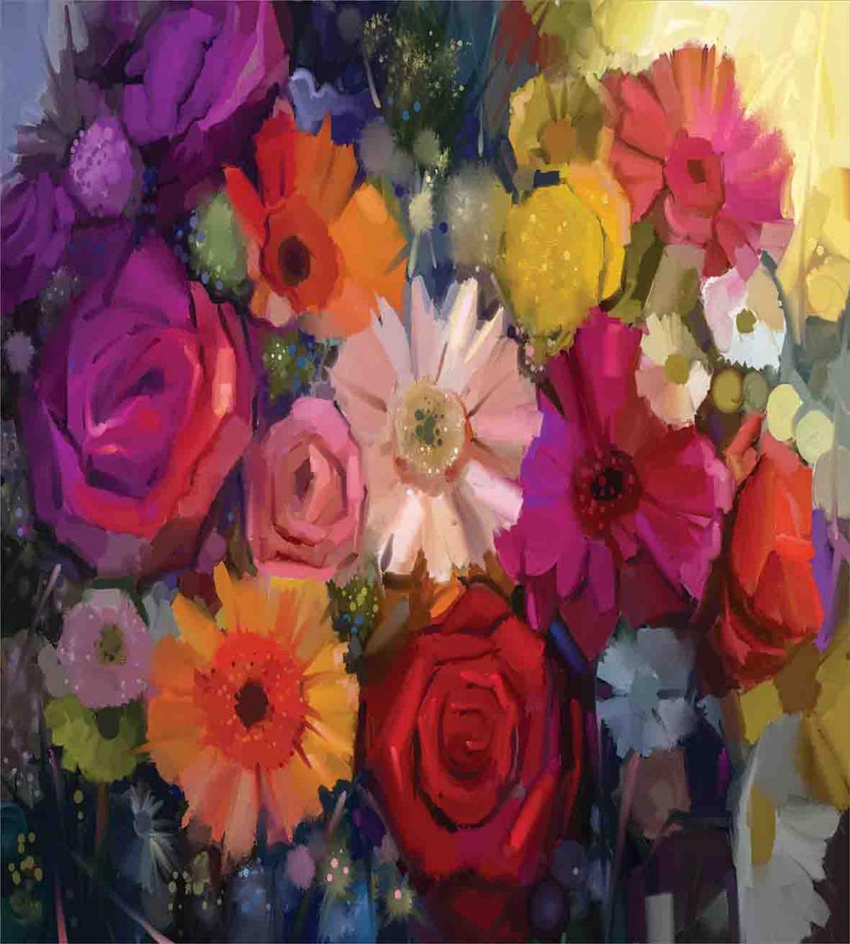 Paintbrush Blossoms — Pattern